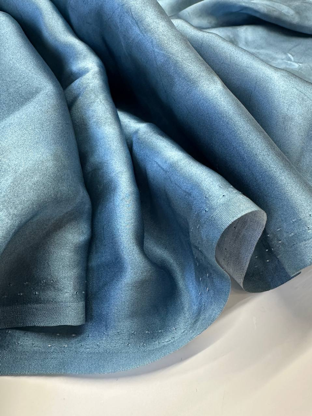 Шелк голубой тай-дай