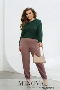 Свитер 2499-зеленый Minova