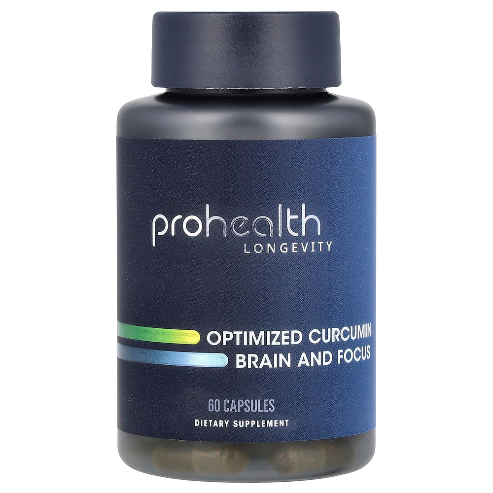 ProHealth Longevity, Optimized Curcumin, Brain and Focus, 60 капсул