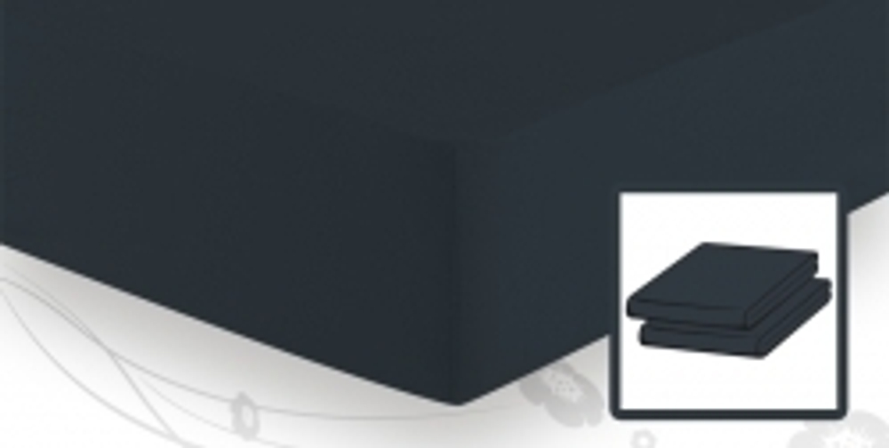 Простыня трикотажная 90-110x200 Elegante 8000 чёрная