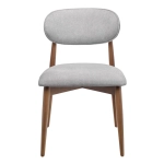 Стул Lucas 3 серый букле с ножками цвета орех