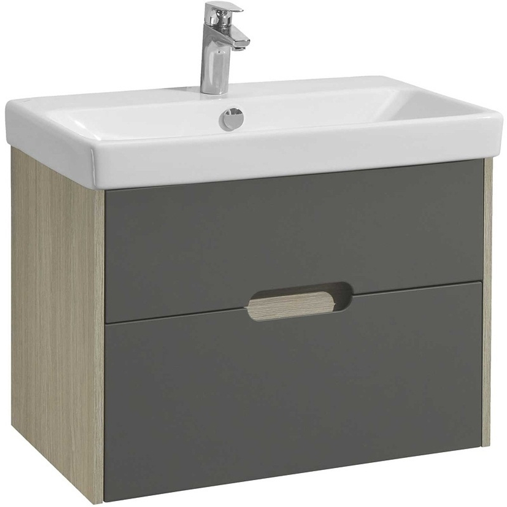Тумба под раковину Акватон Оливия 70 подвесная Грей/Дуб Ойстер