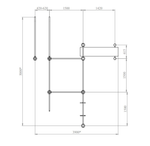 Спортивный комплекс №101, кольца, турник, шведская стенка, скамья, брусья, 5000*3900*2700 мм., D=89 мм.