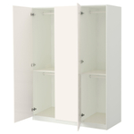Распашной шкаф FARDAL PAX IKEA трехсекционный (белый)  150*45*260