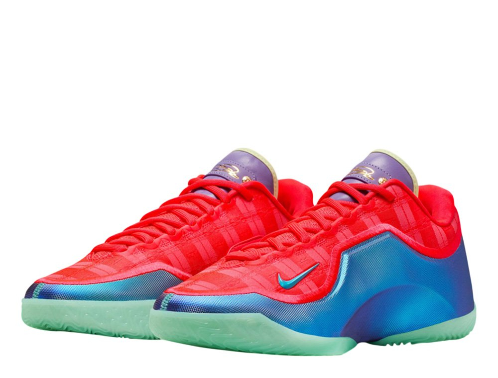 Баскетбольные кроссовки Nike LeBron XXIII “Stocking Stuffer” Bright Crimson/Multi-Color-Dusty Amethyst-Barely Volt-Mint Foam-Gym Red