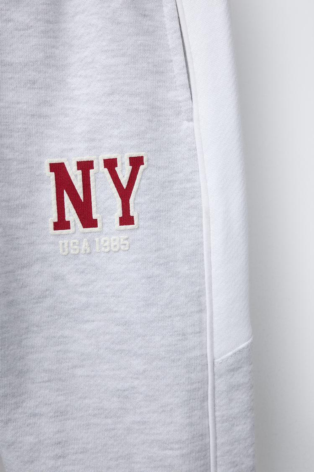 ZARA БРЮКИ-ДЖОГГЕРЫ С ЛАМПАСАМИ, СЕРЫЙ МЕЛАНЖ