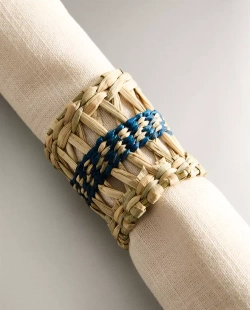 ZARA HOME КРУГЛЫЕ КОЛЬЦА ДЛЯ САЛФЕТОК (НАБОР ИЗ 4 ШТ.), СИНИЙ