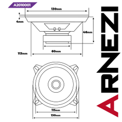 Колонки ARNEZI Deeptone 5, 13 см широкополосные, 2шт, 13 см (5 дюйм.), Max Вт ARNEZI A2010001