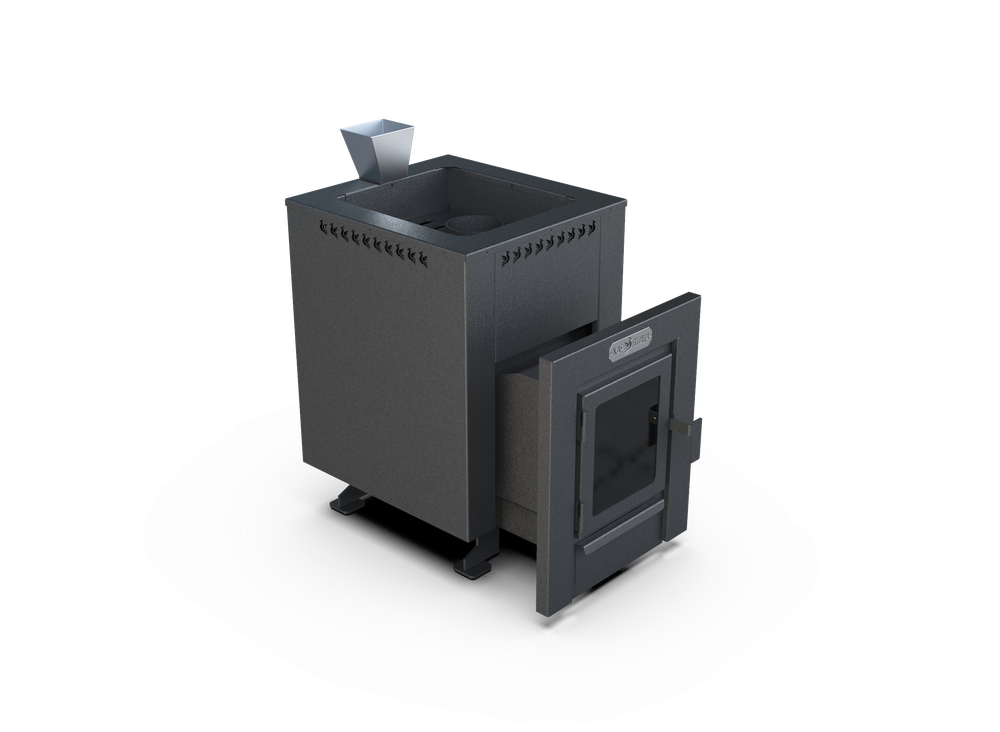 Банная печь Душа- 15 Кожух Квадро Закрытая Каменка стекло