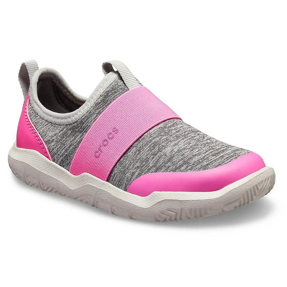 Кроссовки детские CROCS Swiftwater серые с розовым
