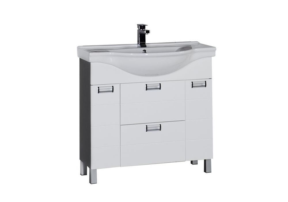 Тумба с раковиной Aquanet Сити 90 венге