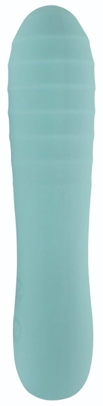 Аквамариновый мини-вибратор Straight Vibrator - 16,4 см. (Цвет: аквамариновый)