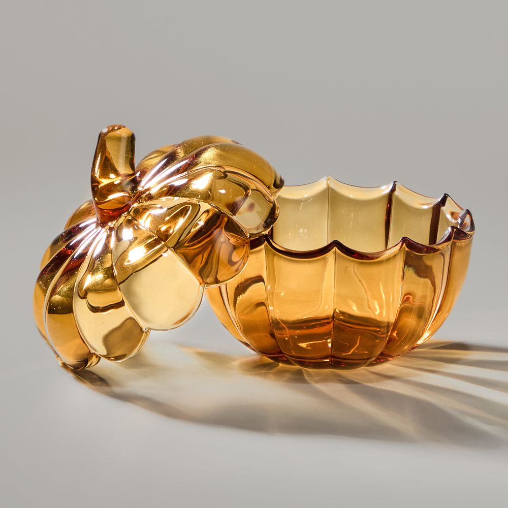 ЕМКОСТЬ ДЛЯ ХРАНЕНИЯ С КРЫШКОЙ "ТЫКВА" 10Х10Х10 СМ