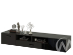 Тумба ТВ Гостиная Николь (черный/черный глянец)