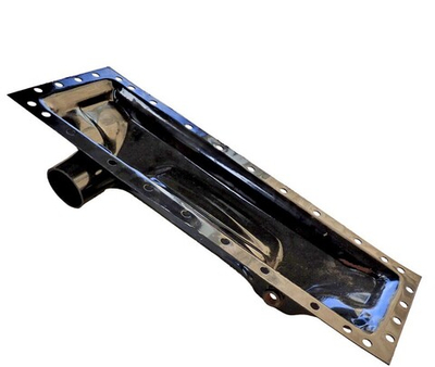 Бак 1225-1301075 радиатора нижний (латунь) (на 4-х рядный радиатор) МТЗ-1221