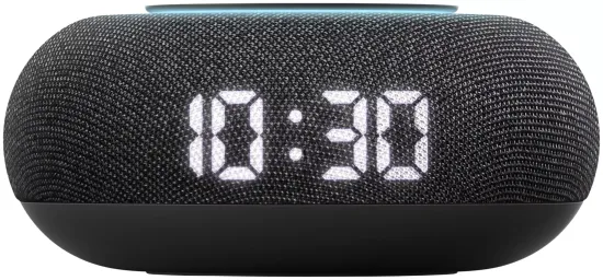 Умная колонка VK Капсула мини (с часами), тёмная серая