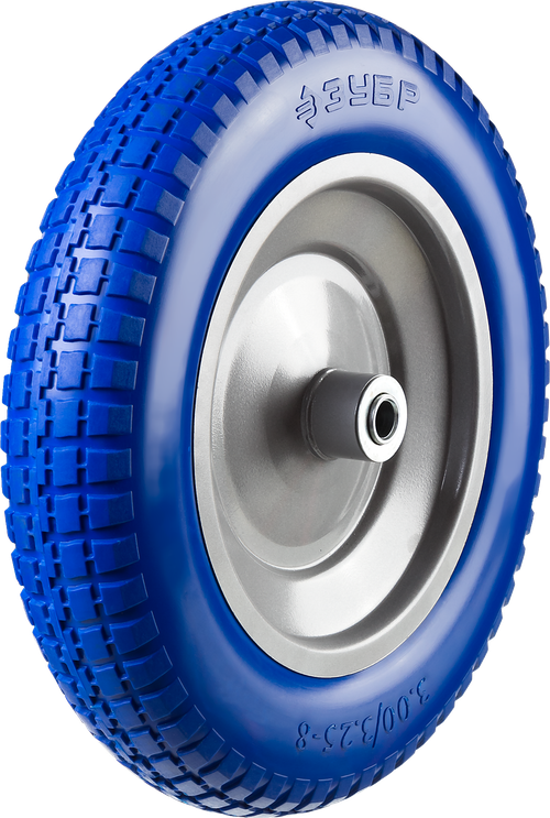 Колесо для тачки, литое полиуретановое Зубр 350мм/16мм