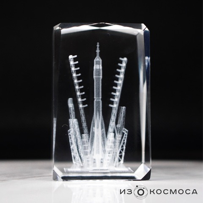 Куб с гравировкой  "Старт Союза" (малый)