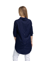 Рубашка медицинская женская White Wears WW150, на кнопках, черный, 50