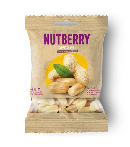 NUTBERRY Арахис жареный соленый 40 г