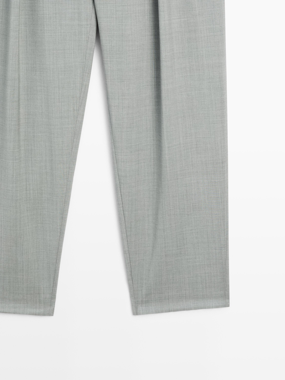 Massimo Dutti Свободные брюки с вытачками, сине-серый