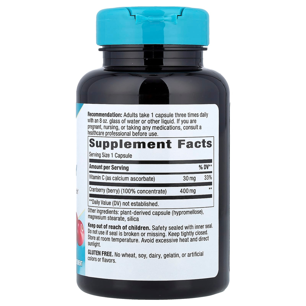 Nature's Way, клюква, смесь премиального качества, 400 мг, 120 веганских капсул