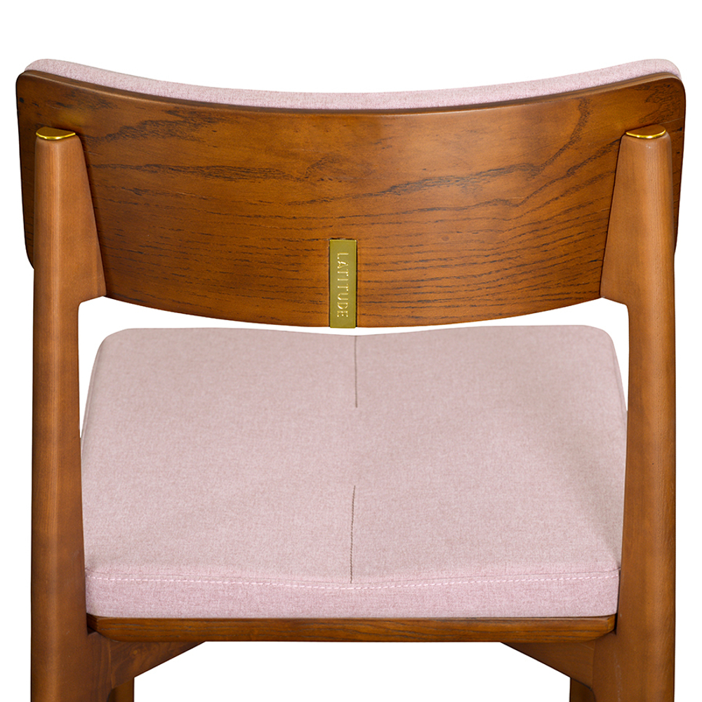 Стул aska, рогожка, орех/розовый