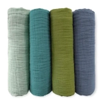 SwaddleDesigns Набор пеленок муслин 4 шт. - Earthtone 4-Pack, Cascadia