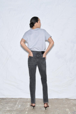 ZARA ДЖИНСЫ SKINNY С ВЫСОКОЙ ПОСАДКОЙ — ZW COLLECTION, СЕРЫЙ