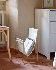 Газетница Siana бежевая с золотом