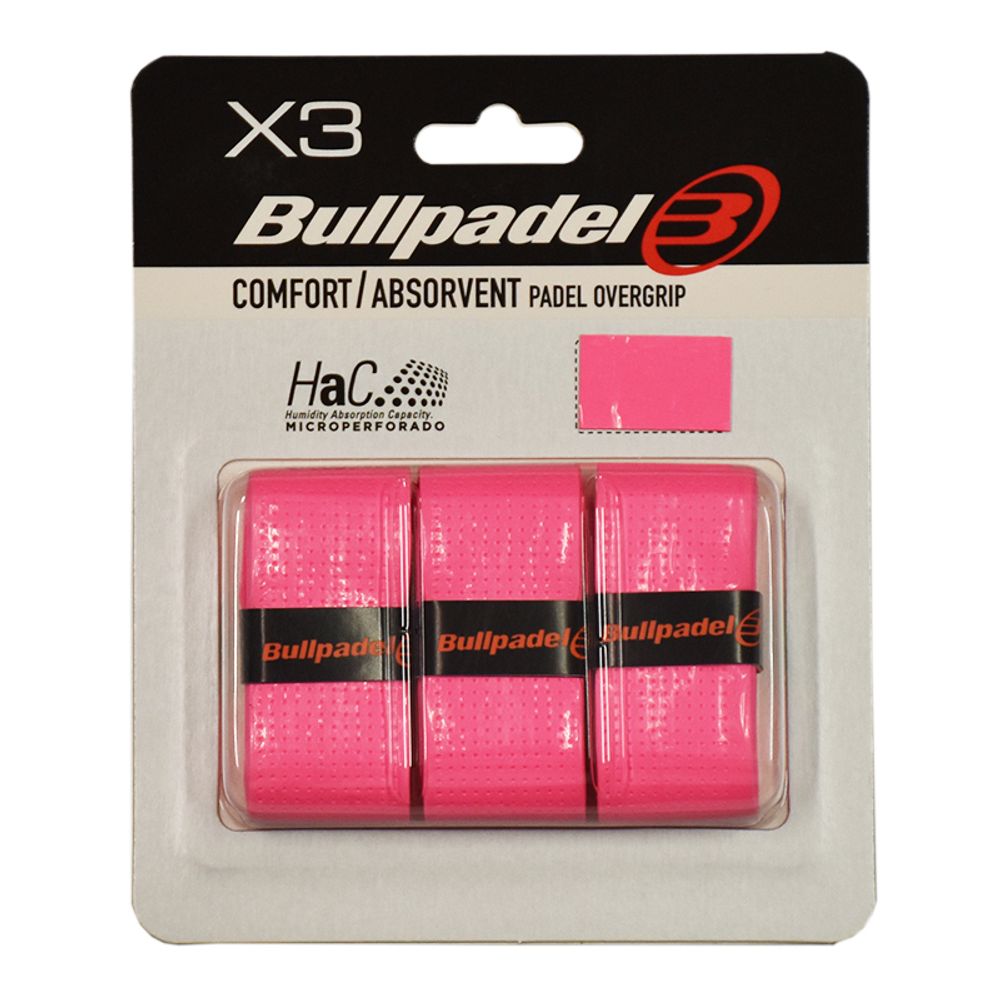Теннисные намотки Bullpadel HaC Overgrip GB 1201 3P - rosa fluor