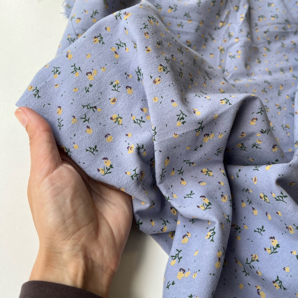 Фланель Жёлуди на голубом