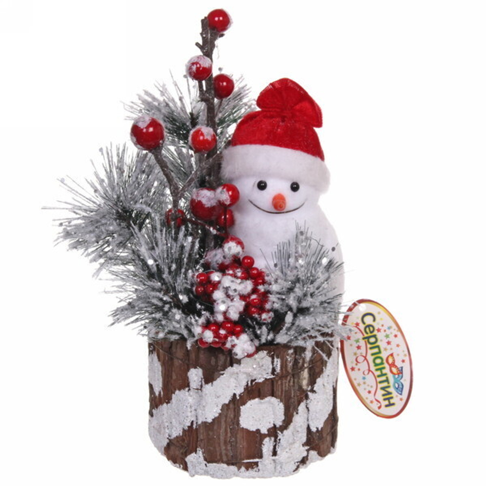 Пенёк «Снежик в лесу» 25*15 см