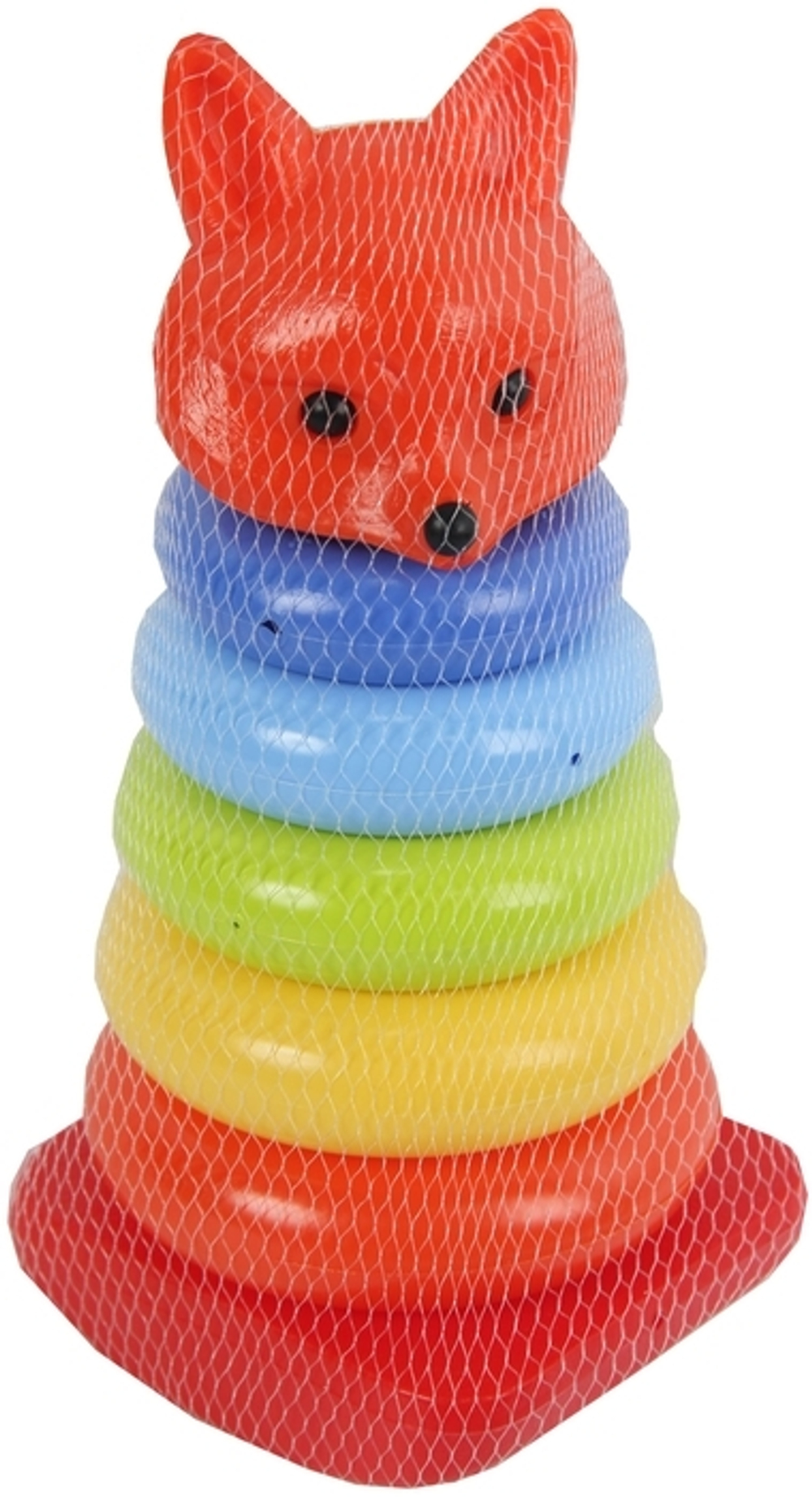 9236/Пирамида-качалка Лисичка 26см в сетке 8дет/3