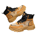 AiJP Work Boots Men"s High top Black/Yellow