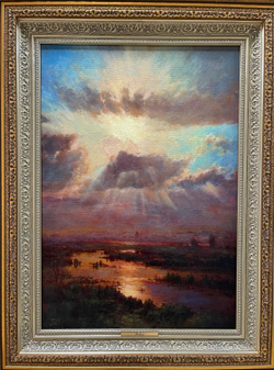 Туманов Семён Исаевич. Небеса. СССР. Холст, жикле.