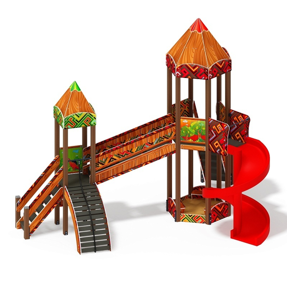 Карандаши (Винтовой скат) Игровой комплекс Н=2000