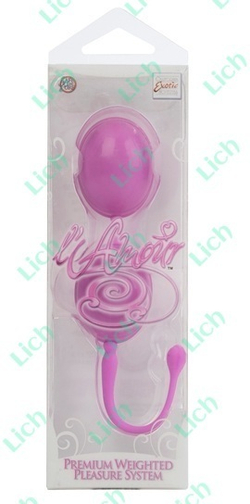 Розовые каплевидные вагинальные шарики LAMOUR