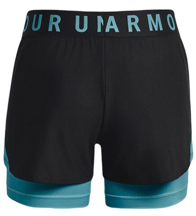 Женские Шорты теннисные Under Armour Play Up 2in1 Shorts - black/glacier blue