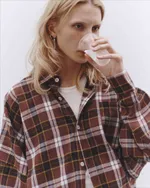 Рубашка One Two Cowboy Shirt Chocolate коричневая