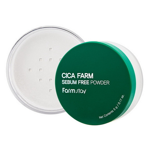 Матирующая рассыпчатая пудра с центеллой FarmStay Cica Farm Sebum Free Powder, 5гр