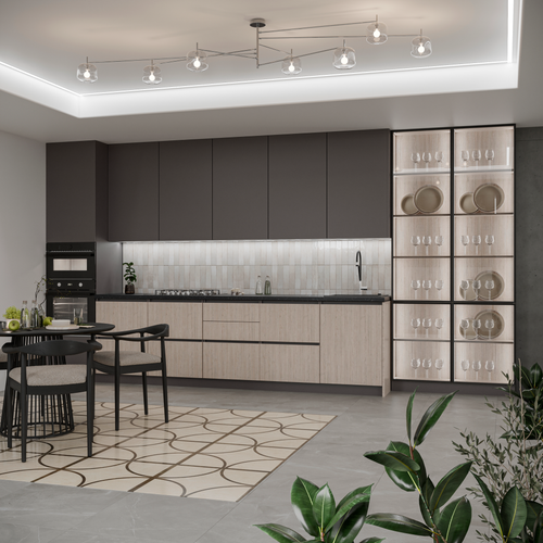 Кухонный гарнитур "EXTRA" Ясень / Графит