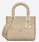 Сумка Dior Lady D-lite, модель среднего формата бежевый