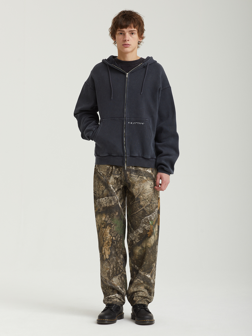 Мужская Толстовка Waffle Zip-thru