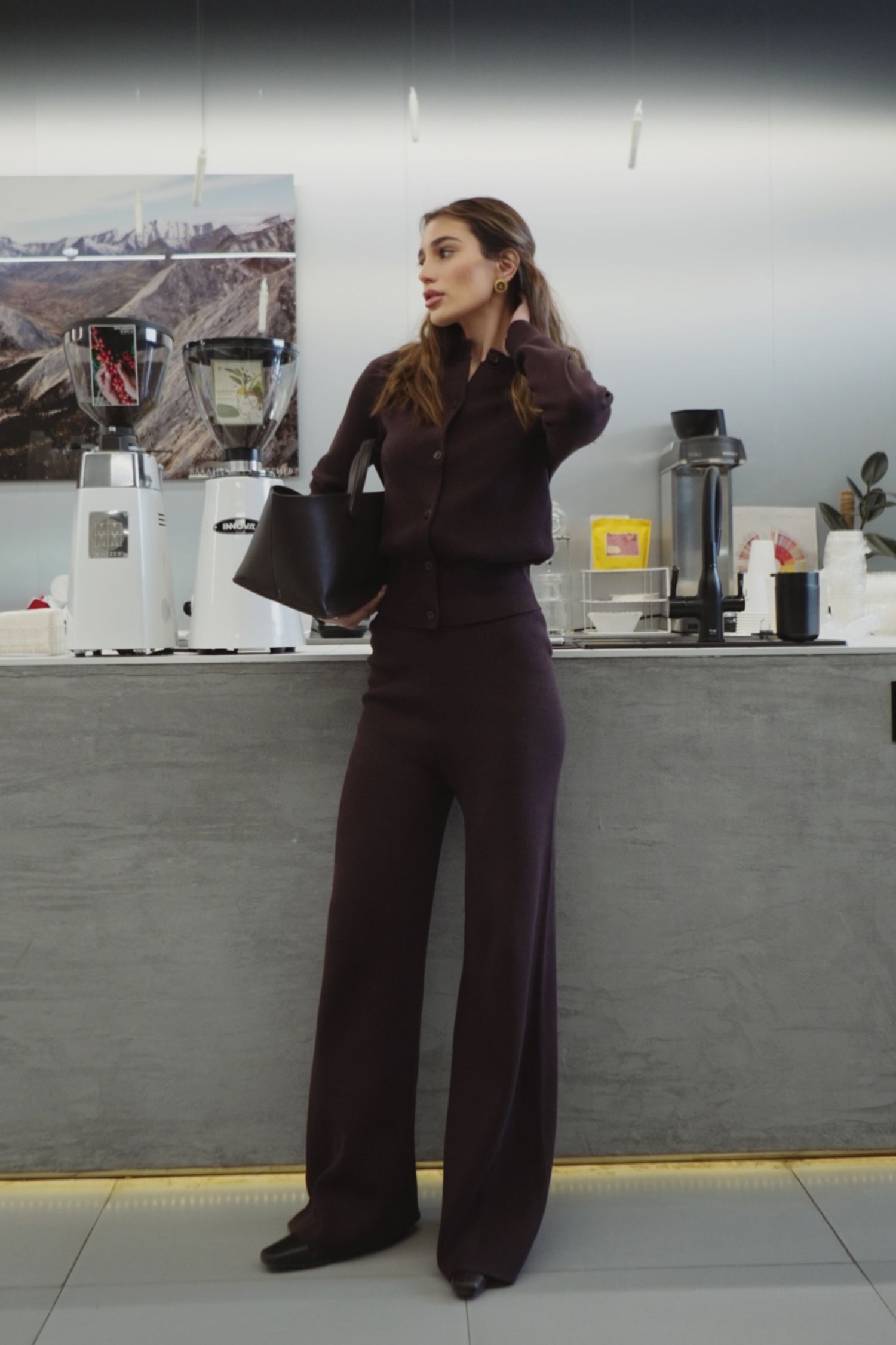 кардиган fluffy, шоколад