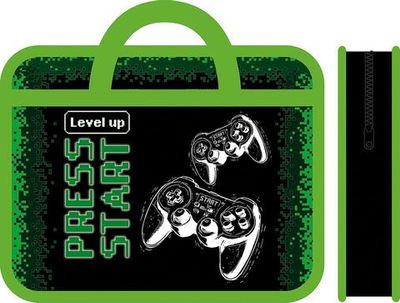 Папка А4 пластиковая, с ручками "Level up 2025" (Пчёлка)