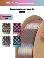 Пластик Eryone HS Quadruple Color Silk PLA Emerald Athene (Silver&Rose Gold&Emerald Green&Wine Red)