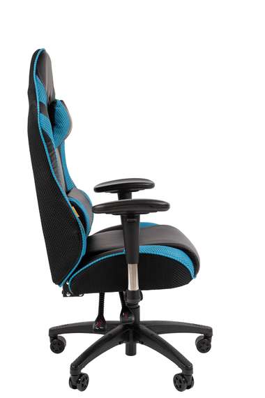 Офисное кресло Chairman CH43 экокожа, черно-бирюзовый