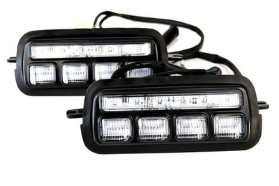 Надфарники Нива 4x4 2121 / 21213 / LED  светодиодные 12 V LADA 4x4 URBAN комплект 2 шт.