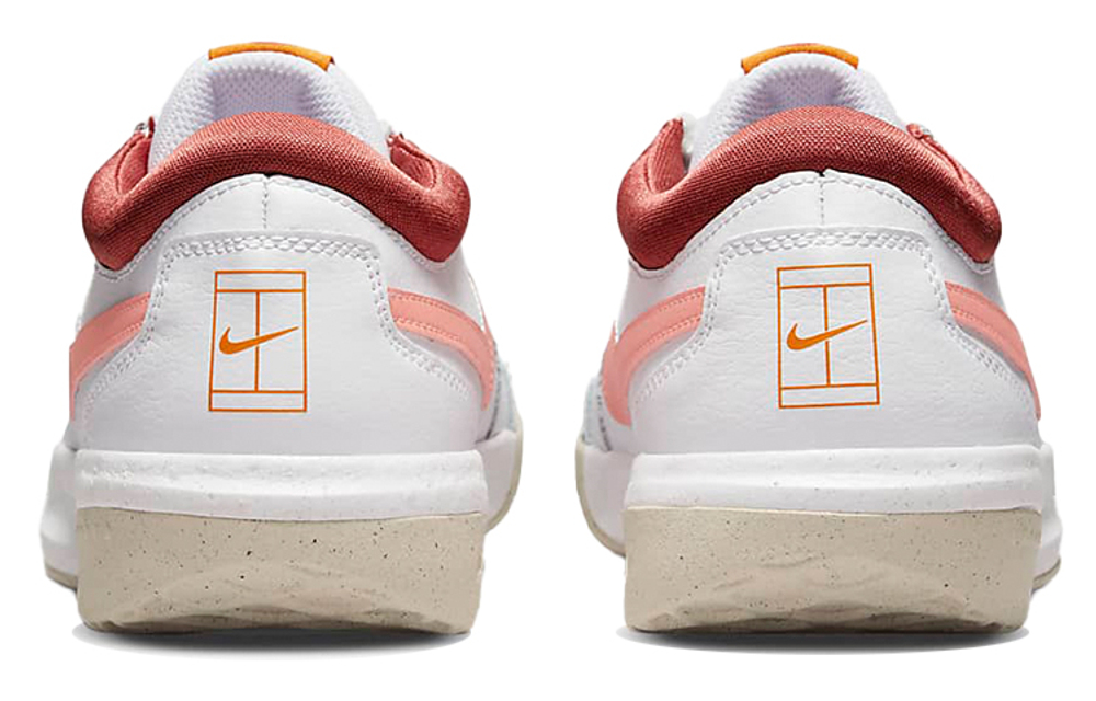 Nike Zoom Court Lite 3 Low Top Tennis Shoes White/Pink Women"s